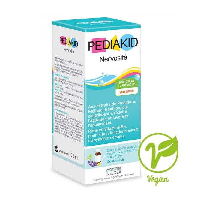PEDIAKID Nervosite sirop coacaze negre pentru nervozitatea la copii, 125 ml
