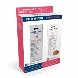 Pachet Solutie micelara de curatare Aquaruboril Pachet Solutie micelara de curatare Aquaruboril, 100 ml Crema colorata Ruboril 50 Expert SPF 50, 40 ml, Isispharma