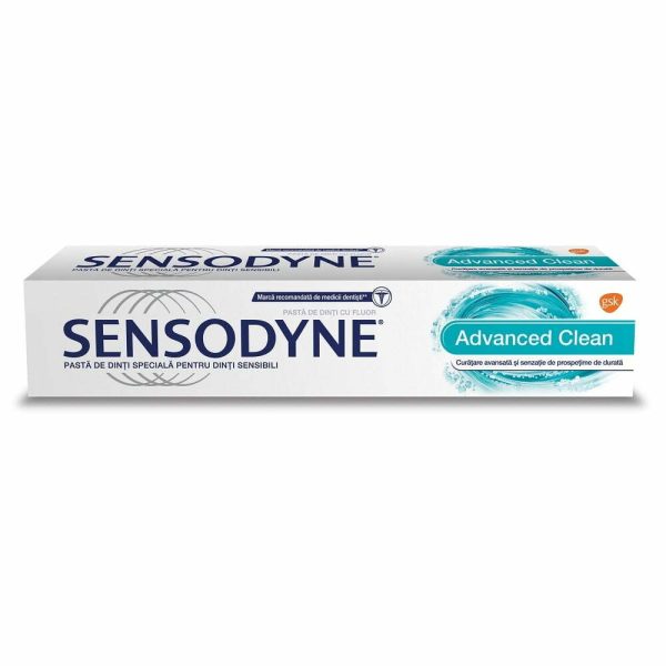 Pasta de Dinti Advanced Clean Sensodyne, 75 ml, Haleon