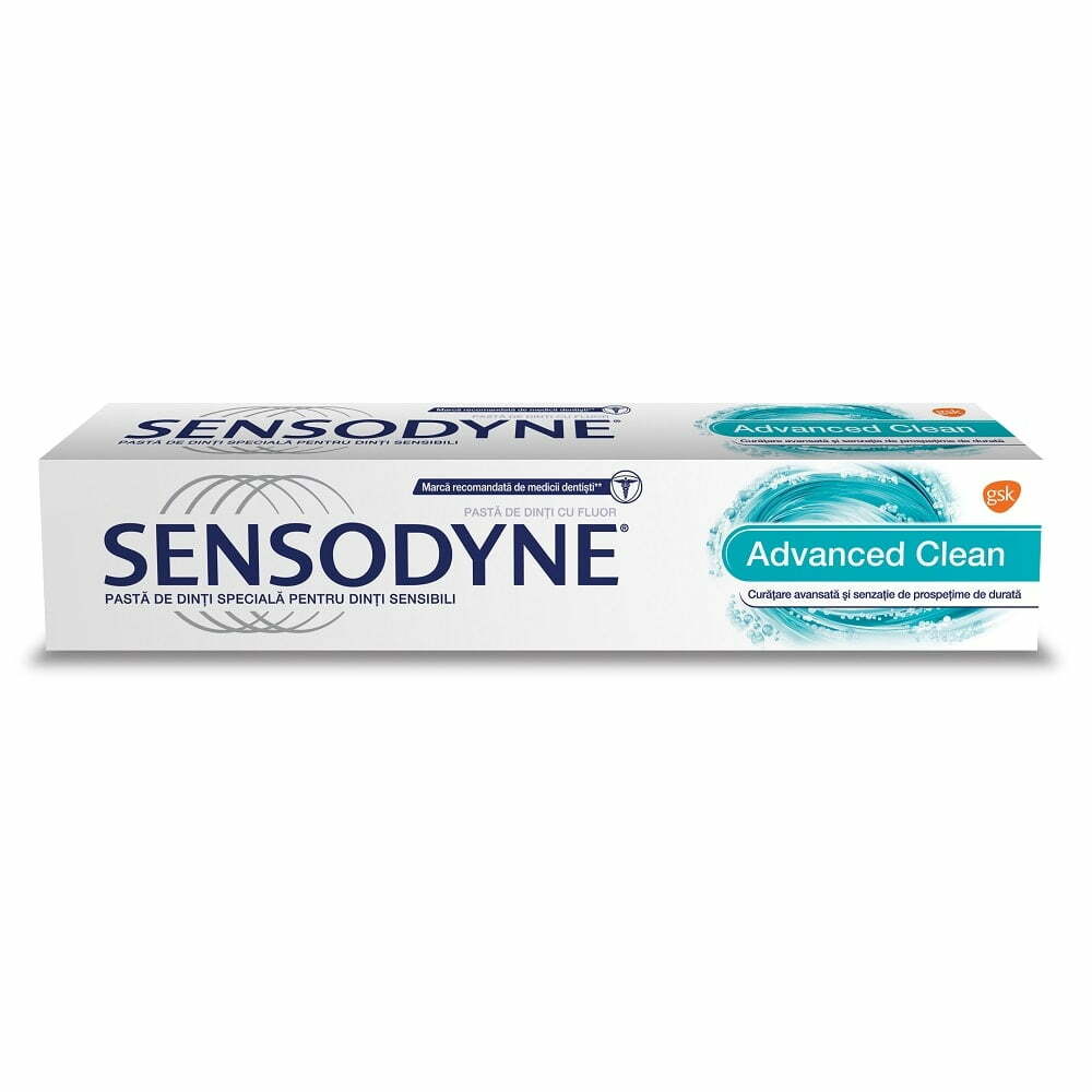 Pasta de Dinti Advanced Clean Sensodyne, 75 ml, Haleon