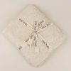 Paturica Bebe din Bumbac Tricotata 100-80 cm Clasic Oatmeal,  Little Prints