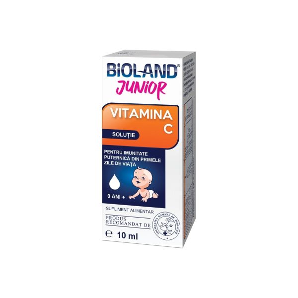 Picaturi solutie orala Vitamina C Bioland Junior Picaturi solutie orala Vitamina C Bioland Junior, 10 ml, Biofarm