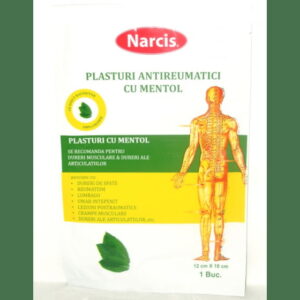 Plasture antireumatic cu mentol 12 cm x 18 cm, 1 bucata, NARCIS