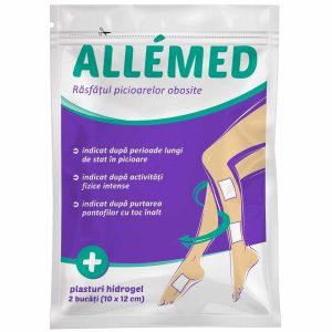 Plasturi hidrogel pentru picioare obosite Allemed Plasturi hidrogel pentru picioare obosite Allemed, 2 bucati, Labottach