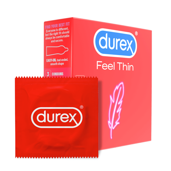 Prezervative Feel Thin, 3 bucati, Durex