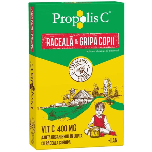 Propolis C Raceala si Gripa copii Propolis C Raceala si Gripa copii, 1an, 8 plicuri, Fiterman