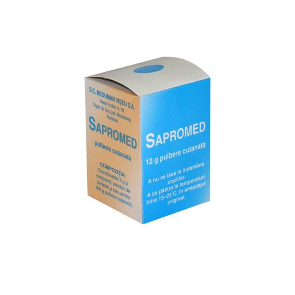 Pulbere cutanata, Sapromed, 12 g, Meduman