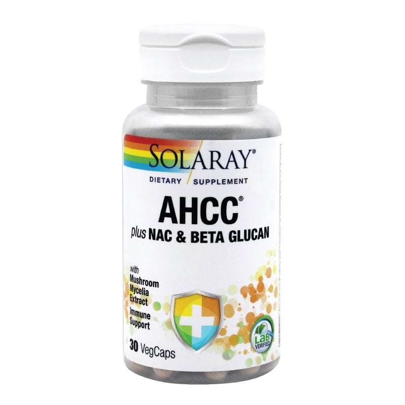 SECOM AHCC plus NAC & Beta Glucan, 30 capsule, Solaray