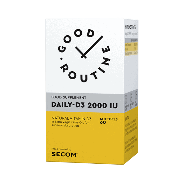 Daily D3 2000 UI, 60 capsule, Good Routine
