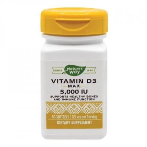 SECOM Vitamina D3 5000 UI Nature's Way, 60 capsule