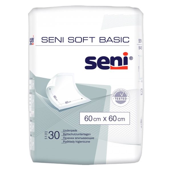 SENI Soft Normal Aleze de protectie , 60 cm x 60 cm, 30 bucati
