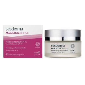 SESDERMA Crema hidratanta pentru ten uscat cu SPF 15 ACGlicolic Classic, 50 ml