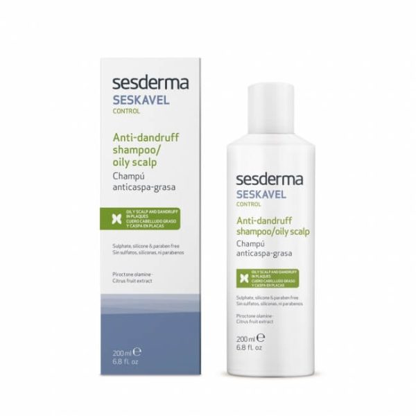 SESDERMA Sampon anti-matreata pentru par gras Seskavel Control, 200 ml