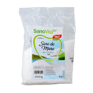 Sare de Mare Fina Neiodizata, 500g, SanoVita