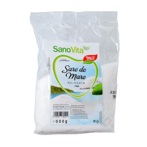 Sare de Mare Fina Neiodizata Sare de Mare Fina Neiodizata, 500g, SanoVita
