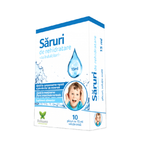 Saruri pentru rehidratare orala Saruri pentru rehidratare orala, 10 plicuri x 15 ml solutie orala, Polisano