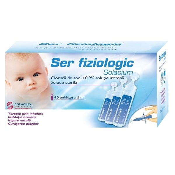 Ser fiziologic Ser fiziologic, 5 ml, 40 unidoze, Solacium Pharma