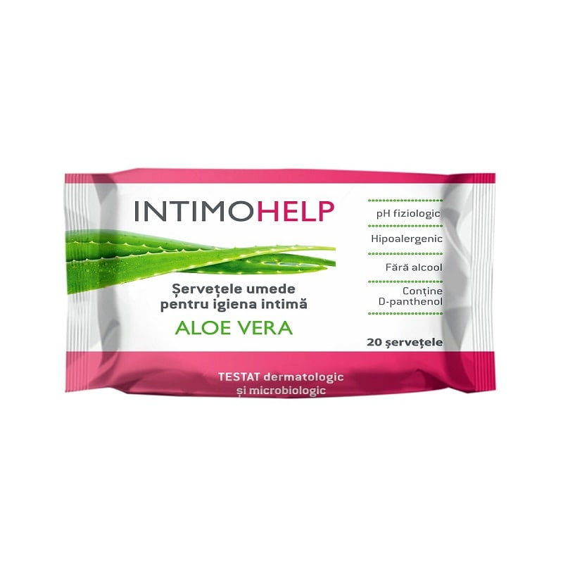 Servetele umede pentru igiena intima Intimohelp Servetele umede pentru igiena intima Intimohelp, 20 bucati, Zdrovit