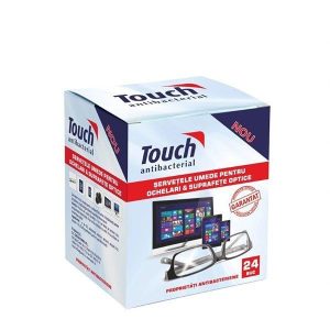 Servetele umede pentru ochelari si suprafete optice, 24 bucati, Touch