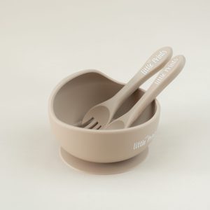 Set Bol  Tacamuri Silicon Latte, 1 buc, Little Prints