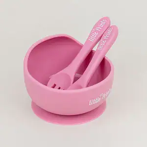Set Bol  Tacamuri Silicon Pink, 1 buc, Little Prints