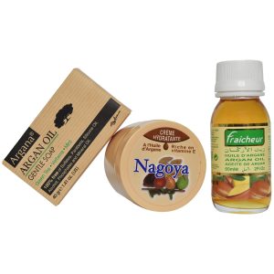 Set rustic Ulei de argan 60 ml Crema cu ulei de argan 100 ml  Sapun cu ulei de argan 40g