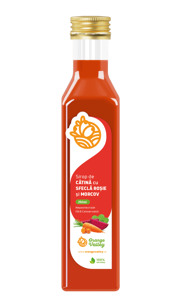 Sirop de Catina cu Sfecla si Morcov, 250ml, Orange Valley