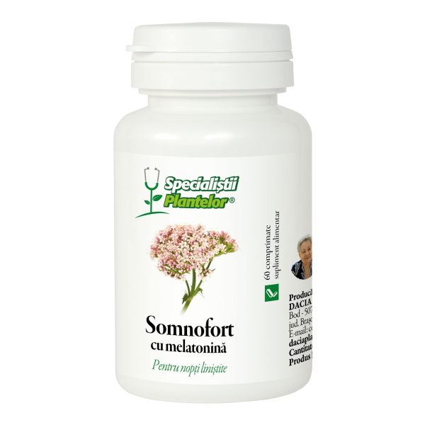 Somnofort cu Melatonină Specialistii Plantelor, 60 comprimate, Dacia Plant