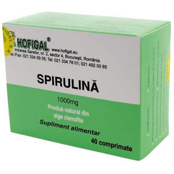 Spirulina 1000 mg Spirulina 1000 mg, 40 comprimate , Hofigal