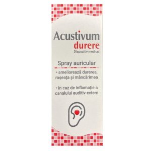Spray auricular Acustivum durere Xiloial picaturi oftalmice, 10 ml, Farmigea