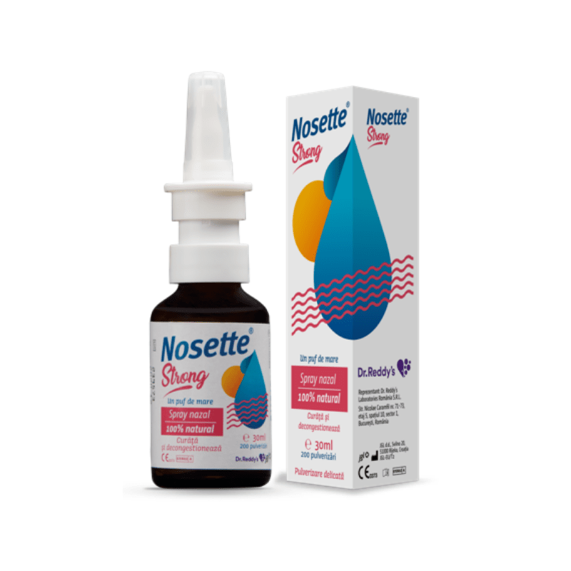Spray nazal 100% natural, Nosette Strong, 30 ml, Dr. Reddys