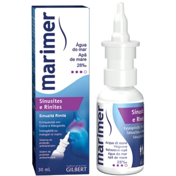 Spray nazal pentru sinuzita si rinita Marimer, 30 ml, Gilbert
