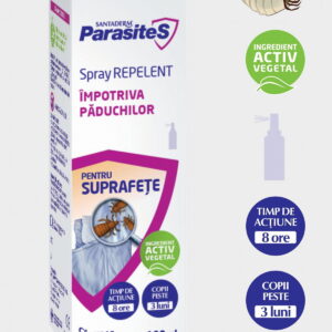 Spray repelent pentru piele si haine impotriva paduchilor Santaderm, 100 ml, Viva Pharma