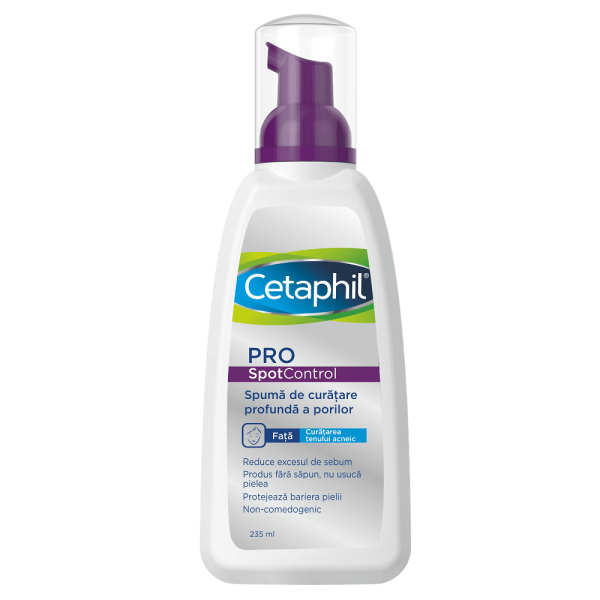 Spuma de curatare Cetaphil PRO SpotControl, 235 ml, Galderma
