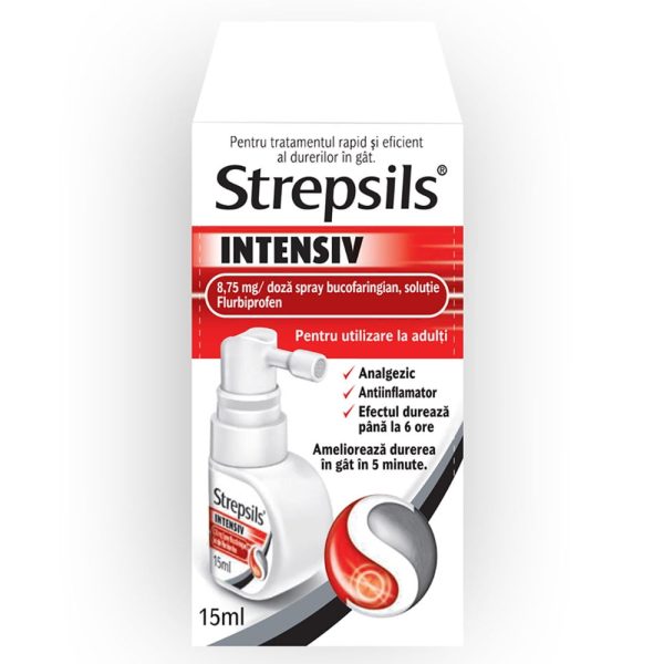 Strepsils Intensiv spray bucofaringian, 15 ml, Reckitt Benckiser Healthcare
