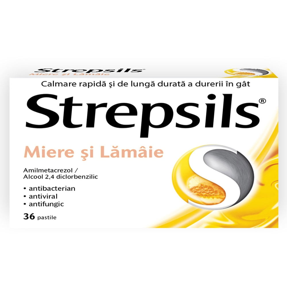Strepsils miere si lamaie, 36 comprimate, Reckitt Benckiser Healthcare