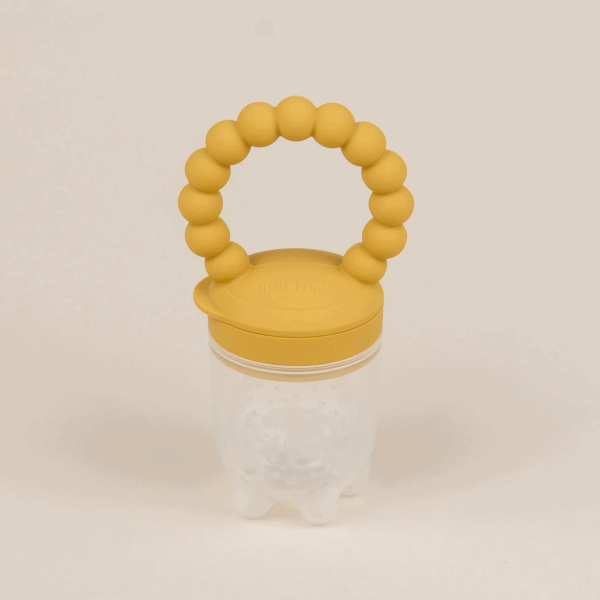 Suzeta Bebelusi pentru Fructe cu Maner Silicon Suzeta Bebelusi pentru Fructe cu Maner Silicon, Mustard, Little Prints