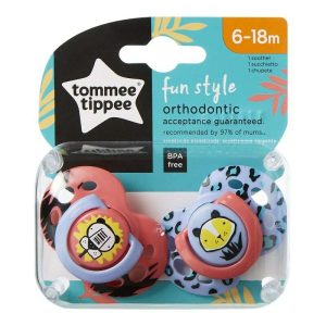 Suzeta Ortodontica de Zi Fun Caine Suzeta Ortodontica de Zi Fun Caine, TT0153-2, 6-18L, 2 buc, TOMMEE TIPPEE
