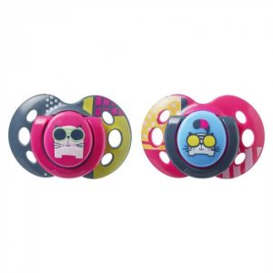 Suzeta Ortodontica de Zi Fun Pisica, TT0175-2, 0-6L, 2 buc, Baveta Roll&Go Verde, TT0330, 6L, 1buc, TOMMEE TIPPEE