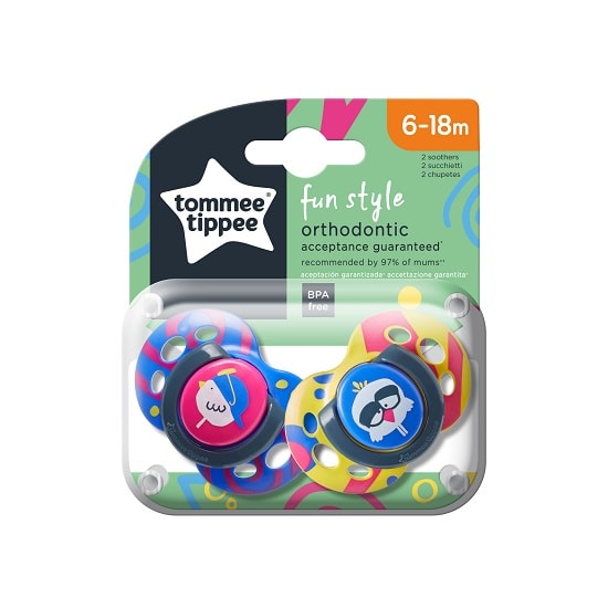 TOMMEE Suzeta Ortodontica de Zi Fun Pasare TOMMEE Suzeta Ortodontica de Zi Fun Pasare, TT0153, 6-18L