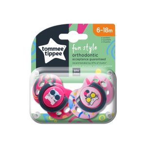 TOMMEE Suzeta Ortodontica de Zi Fun Pisica TOMMEE Suzeta Ortodontica de Zi Fun Pisica, TT0153-2, 6-18L, 2 buc