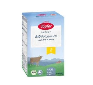 TOPFER Bio 2 lapte praf de la 6 luni TOPFER Bio Pre lapte praf, 0-6 luni de la nastere, 600 g