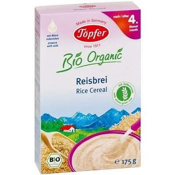 TOPFER Cereale Bio cu orez integral de la 4 luni TOPFER Cereale Bio cu orez integral de la 4 luni, 175 g