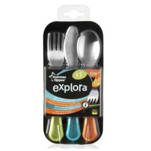 Tacamuri pt. Copii Explora din Metal Multicolor Tacamuri pt. Copii Explora din Metal Multicolor, TT0001, 12L, TOMMEE TIPPEE