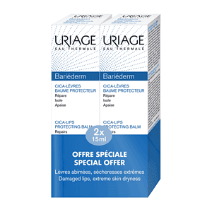 URIAGE Bariederm Duo Cica Balsam Protectie Buze, 15 ml 15 ml