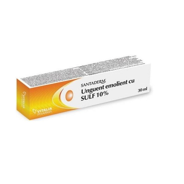 Unguent emolient Ihtiolat 10% Santaderm, 30 ml, Vitalia