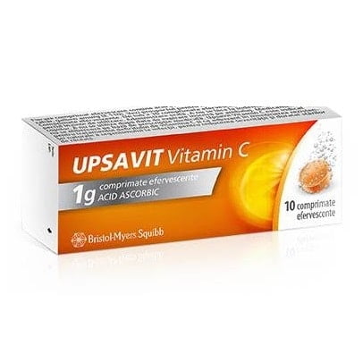Upsavit Vitamina C, 10 comprimate efervescente, Upsa
