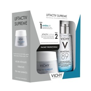 VICHY  Cremă pentru ten uscat Liftactiv Supreme, 50 ml  Gel-Booster Mineral 89, 50 m