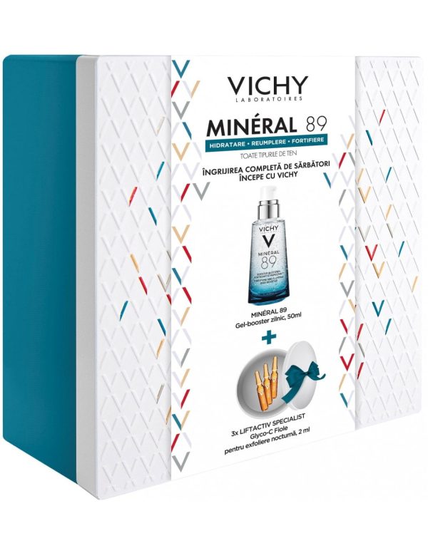 VICHY Mineral 89, Gel-Booster Zilnic, 50ml  Liftactiv Specialist, Glyco-C Fiole, 3x2ml