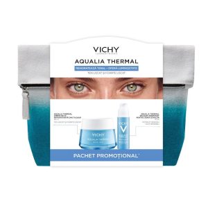 VICHY Pachet Aqualia Thermal Crema de zi Riche VICHY Pachet Aqualia Thermal Crema de zi Riche, 50 ml Balsam Hidratant ochi, 15 ml